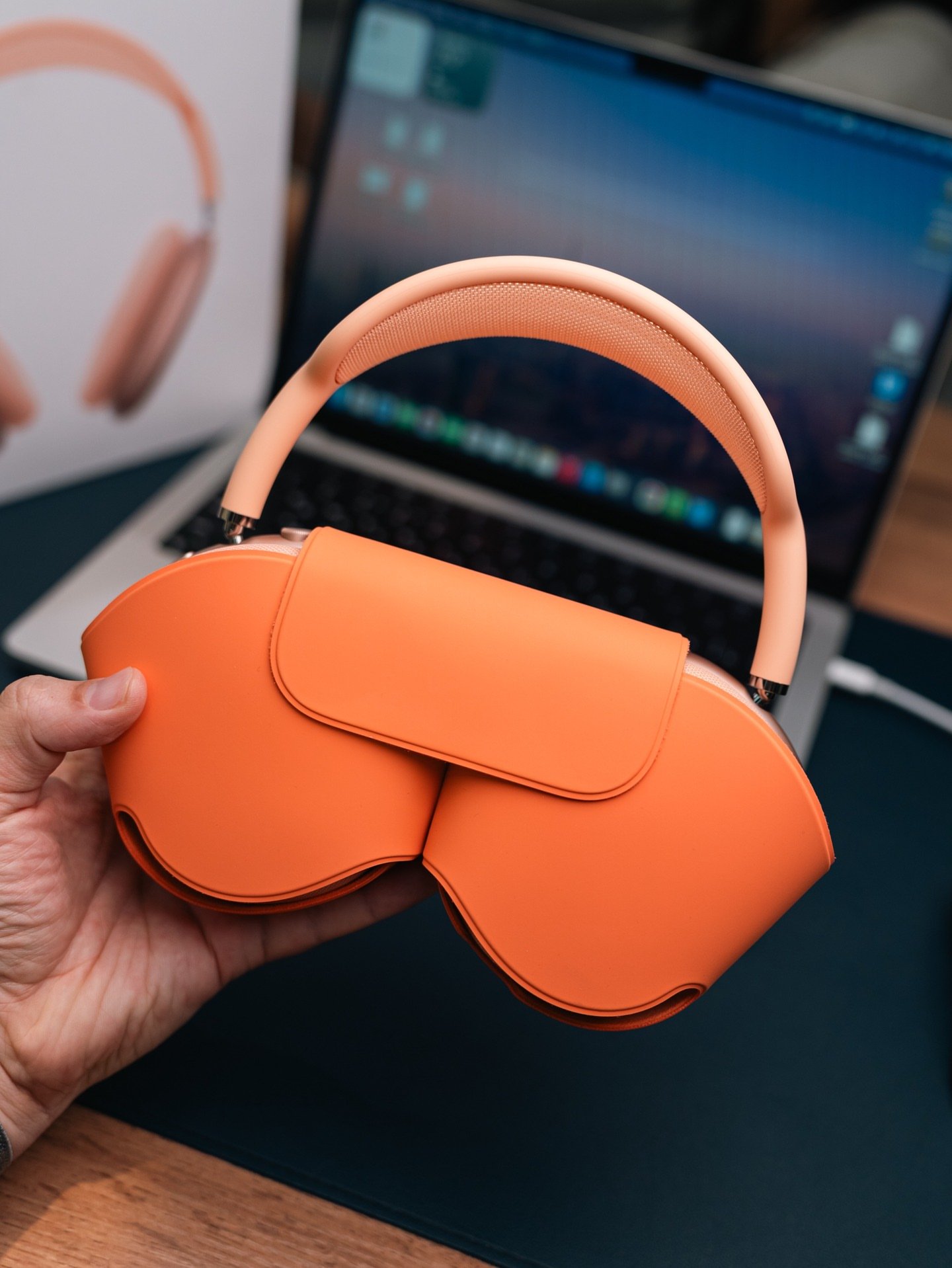 sotochka312-20260203-0063 AirPods Max (USB-C) – Orange (Used, Perfect Condition, Complete Set) - Image 1